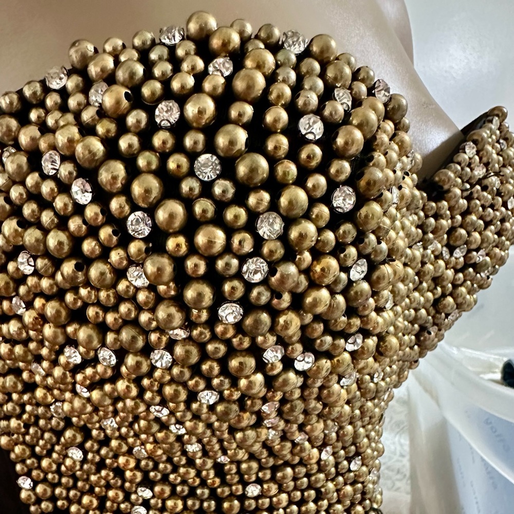 Rhinestone Studded Bustier Crop Corset